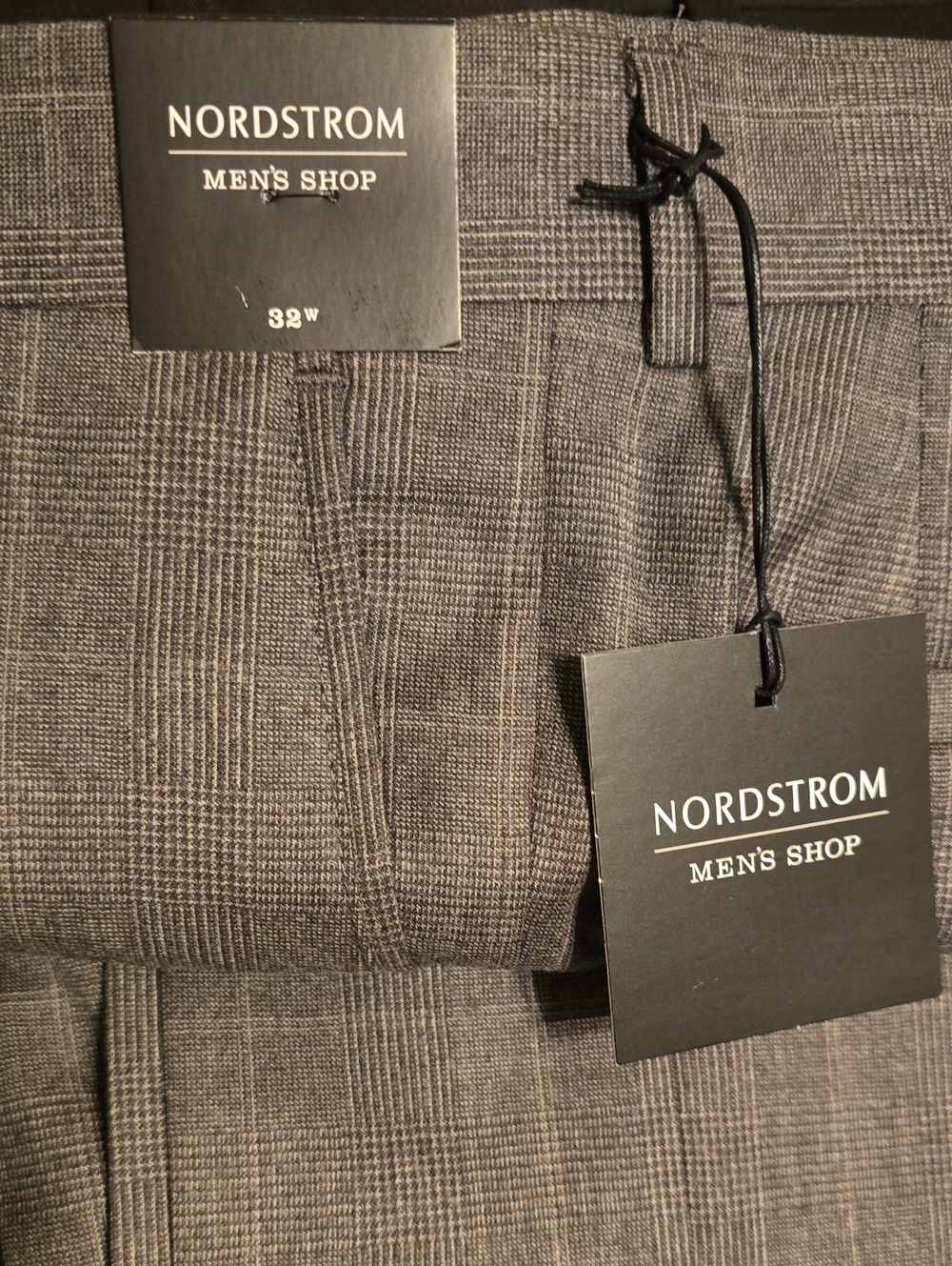 Nordstrom Men's Dress Pants Gray Glen Plaid